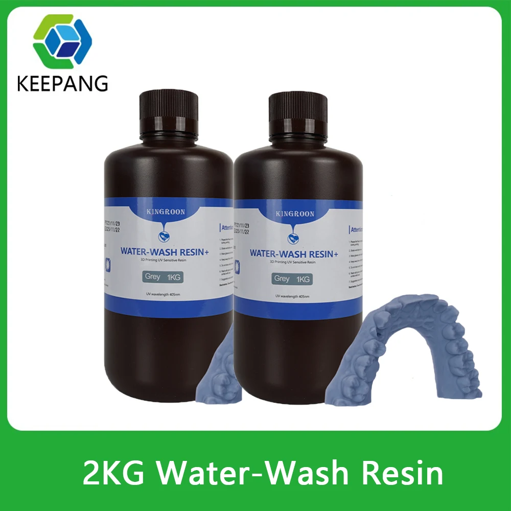 Resina de lavado con agua de 2/4KG + para impresoras 3d, impresiones de alta calidad, resina UV de 405nm, Material de impresión 3D DLP LCD lavable