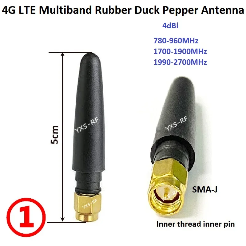 External Antenna Shortwave Antenna 4dBi 4G LTE Multiband Antenna 3G GSM GPRS NB-IOT Lora Rubber Duck L Type Antenna SMA Male Right Angle Pepper For Gateway