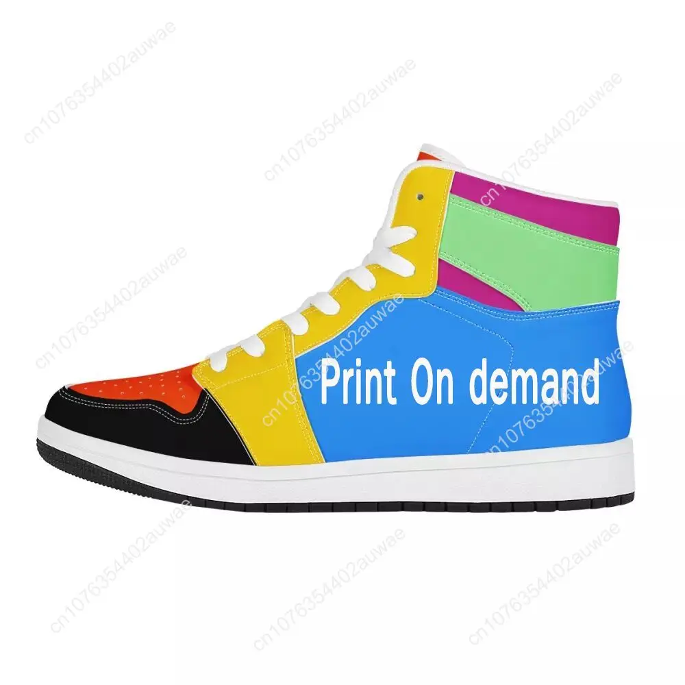 Custom Image Men Shoes High Top Casual Shoes Print On Demand Sneakers Women Shoes Cosplay Zapatos De Mujer