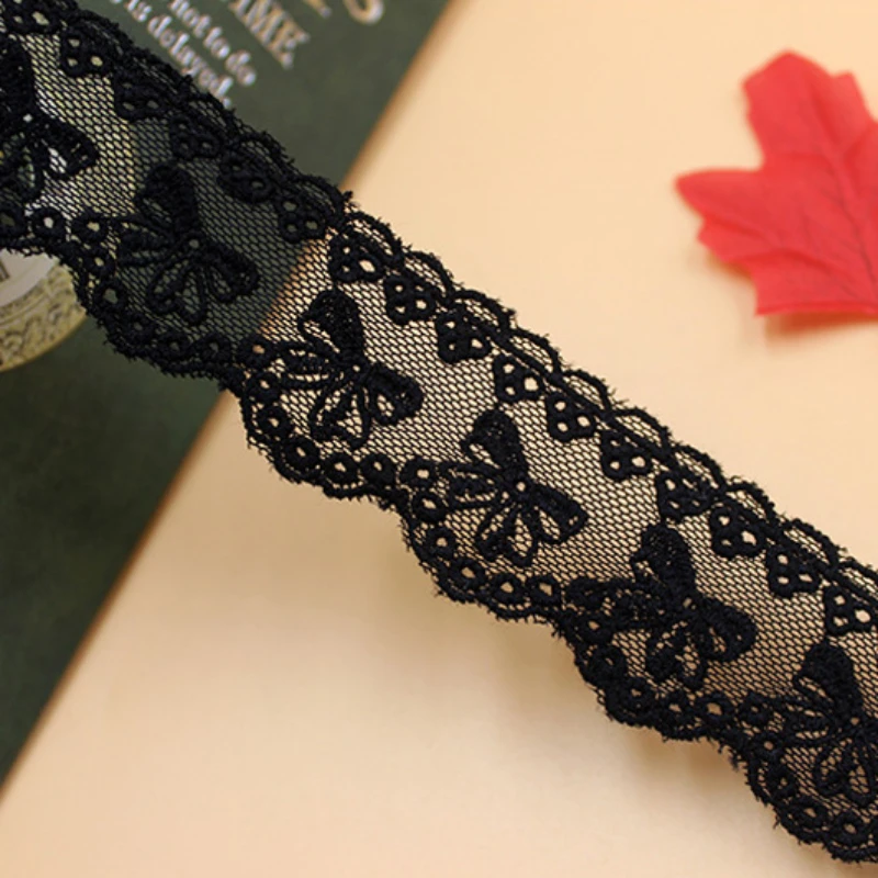 Cotton Embroidered Sewing Ribbon Guipure Lace Trim Fabric DIY Garment Accessories 3.5cm Width 5Yards