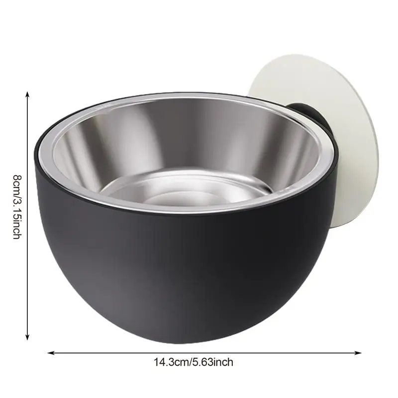 Wall Magnetic Dog Bowl Stainless Steel Anti Spill Magnetic Dog Food Bowls Elevated Pet Bowl Fixed Mounted Cat Bowl Dishwasher