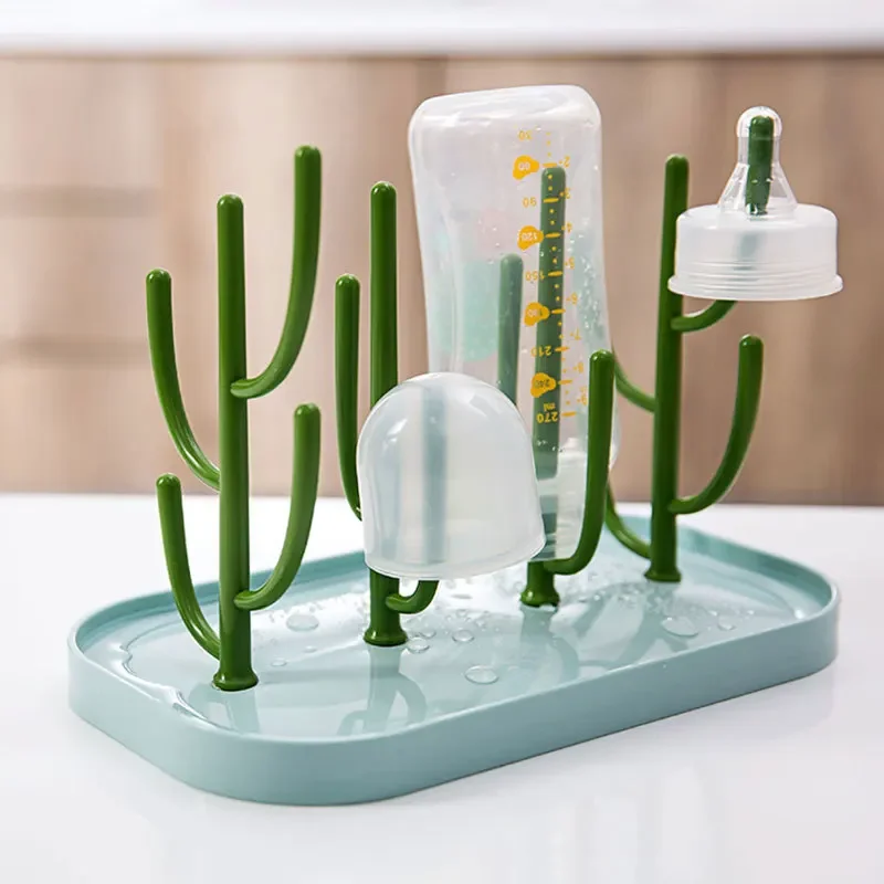 New Bottle Dry Rack Baby Bottle Drain Drying Racks Blue Pink Baby Cleaning Dryer Drainer Storage Drying Rack