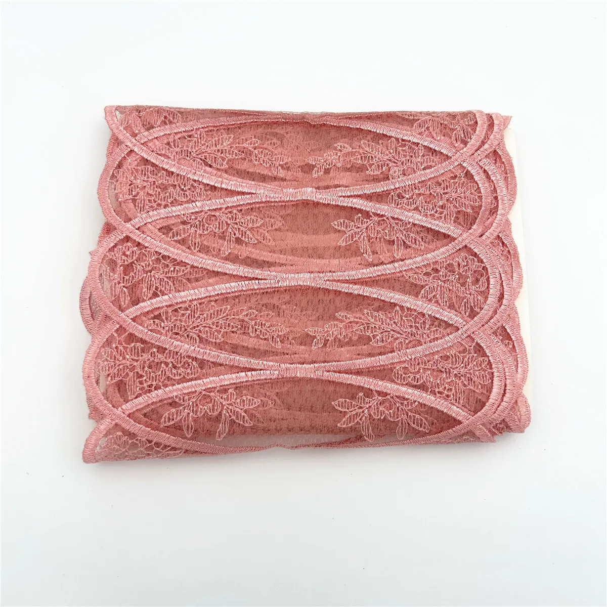 3y/lot Width 17cm Warm Pink Embroidery Lace Trim DIY Craft Sewing Supply Skirt Hem Wedding Decoration Accessories Dolls 3