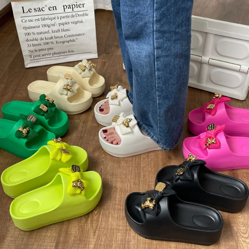 Pantofole Con Plateau E Strass Per Donna – Sandali A Doppia Fibbia Con Zeppa In Sughero – Comode, Aperte, Colori Vari – Taglie 36-42