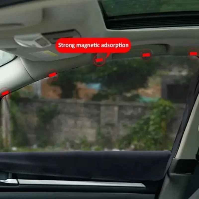 Magnetic Car Sun Shade UV Protection Car Curtain Car Windows Sunshade Side Window Mesh Sun Visor Summer Protection Window Film
