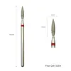 HYTOOS Fine Diamond Nail Drill Bits Flame Shape Russian Mills Cuticle Clean Burr Electric Manicure Drills Nails Accessories 6