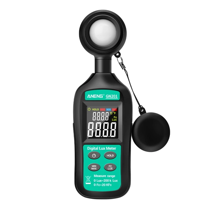 

Digital Light Meter Luxmeter Measure Tester Hold Brightness Illuminometer