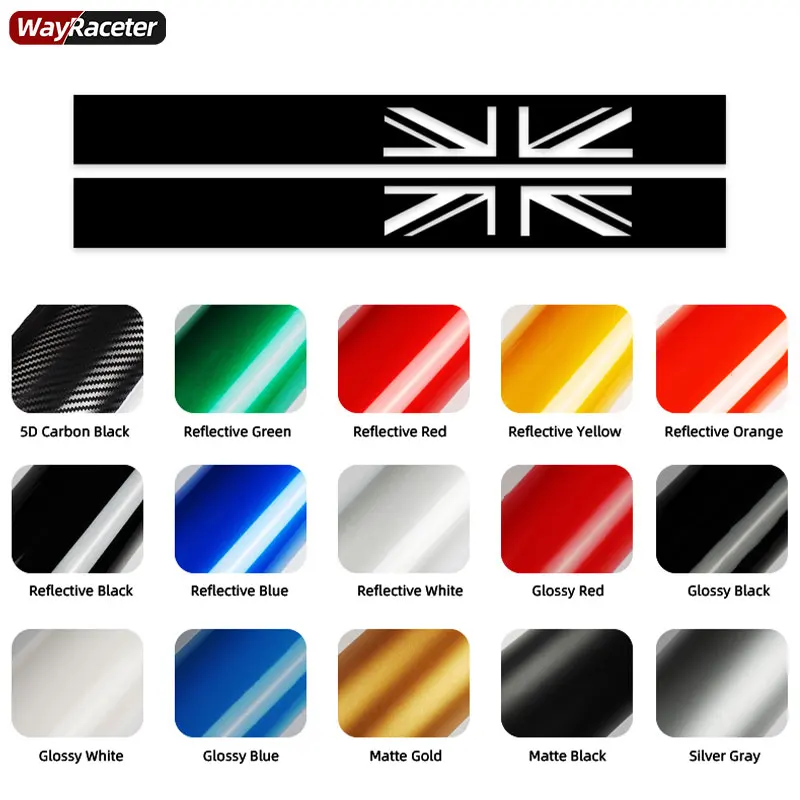 Honeyhouse Auto exterieur accessoires - deurkruk Cover voor Mini Cooper R50/ R52/R53/R55/R56/R57/R58/R59/R60/Countryman 2001 ~ 2013 (Black Union Jack