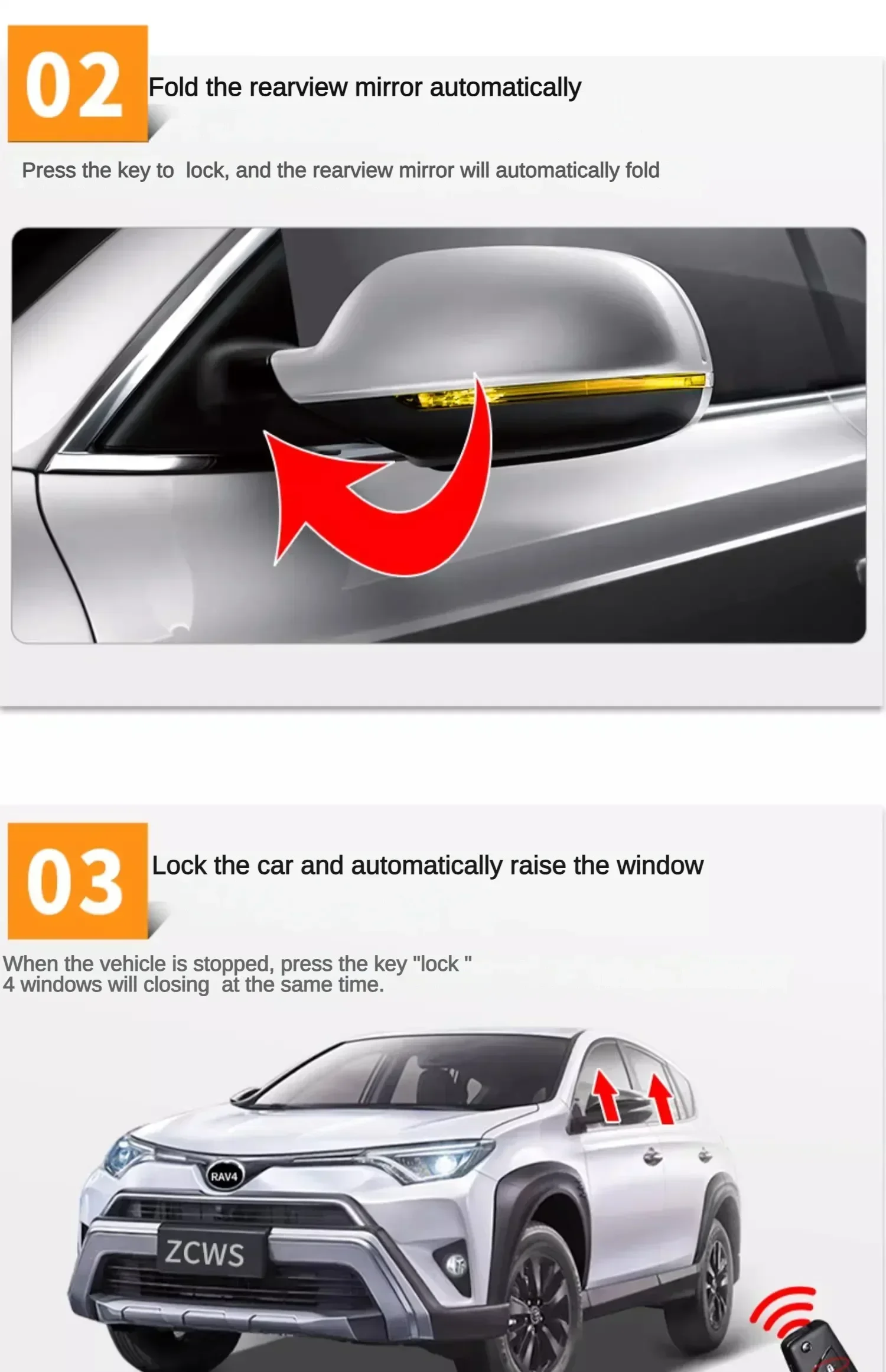 Toyota Fortuner/Hilux ڵ  â ݱ ̵ ̷ ڵ Hilux ǰ   ̽ Windows Closer Mirror