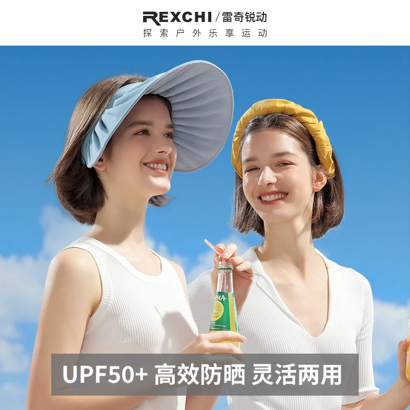 REXCHI Summer Sun Protection Hats UV Protection Beach Sunshade Hats Outdoor Cycling Running Empty Top Sun Shell XMZ261
