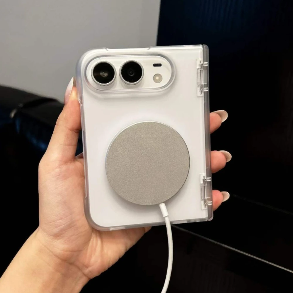 Luxury Translucent Frosted Magnetic Case with Hinge Protection & Shockproof Matte Finish