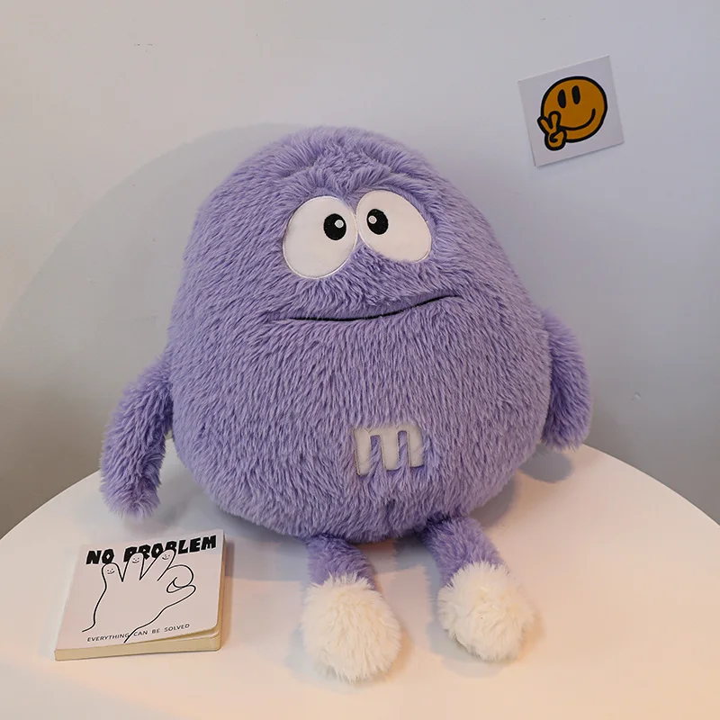 thumbnail image 1 of Juguetes de peluche de dibujos animados de caramelos de chocolate Kawaii M&ms, divertidas figuras de anime, muñecos de peluche, almohadas, lindos regalos de decoración para el hogar, 1 of 5