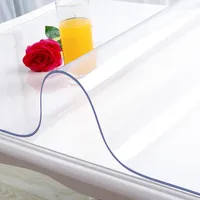 Table Mat Rectangular Pvc Carpet Silicone Soft Glass Rug Waterproof Transparent Table Cover for Home Kitchen Dining Room1.0mm - Image 2