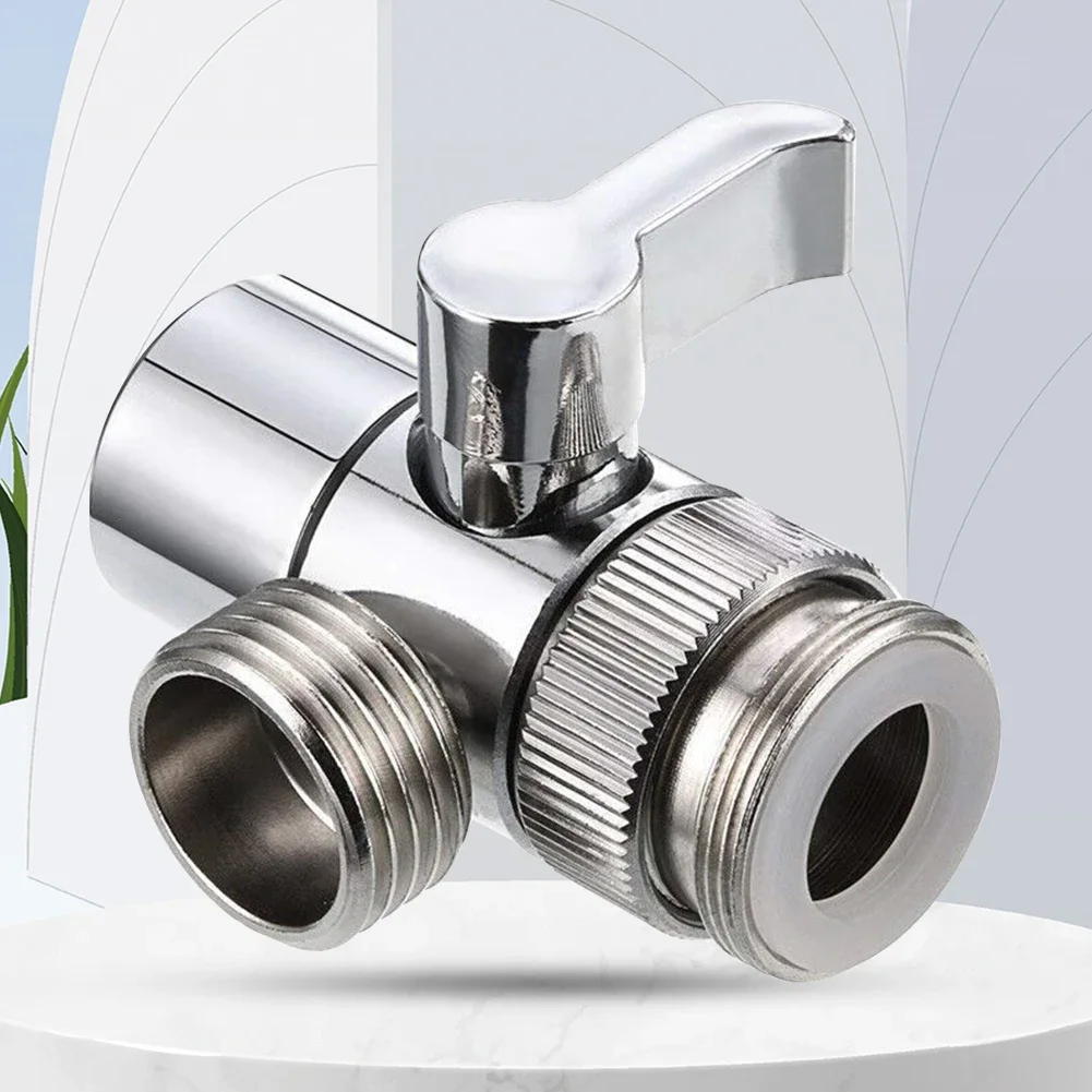 3 Way Sink Splitter Diverter Valve Leak-Proof Faucets Water Separator Easy-to-Install Faucet Splitter Valve for Bathroom Kitchen