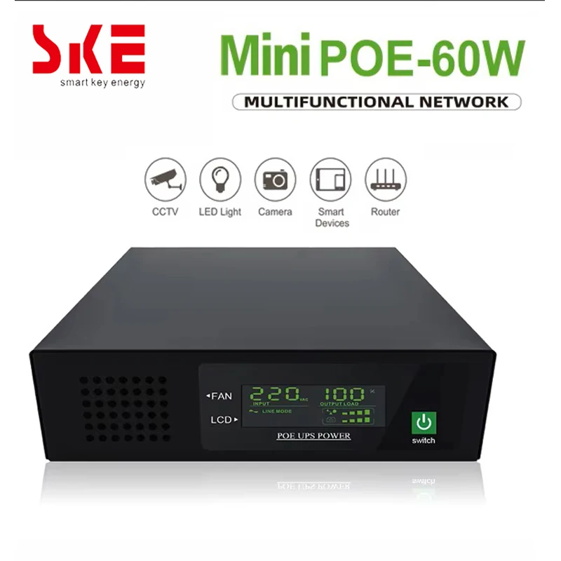 Mini DC UPS für WLAN-Router 12 Volt, 5V/9V/12V/24V, POE03