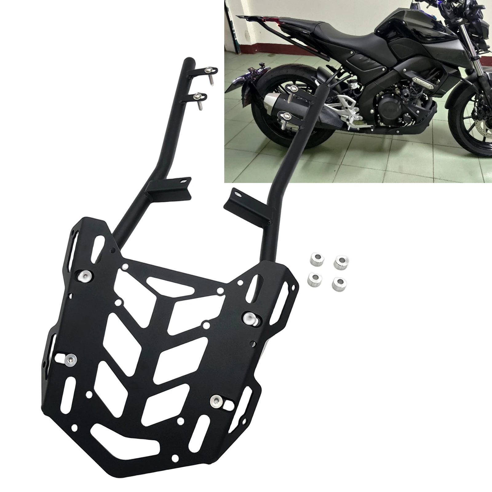 

For YAMAHA MT-15 2018-2023 Motorcycle Rear Carrier Top Storage Rack Luggage Plate Bracket