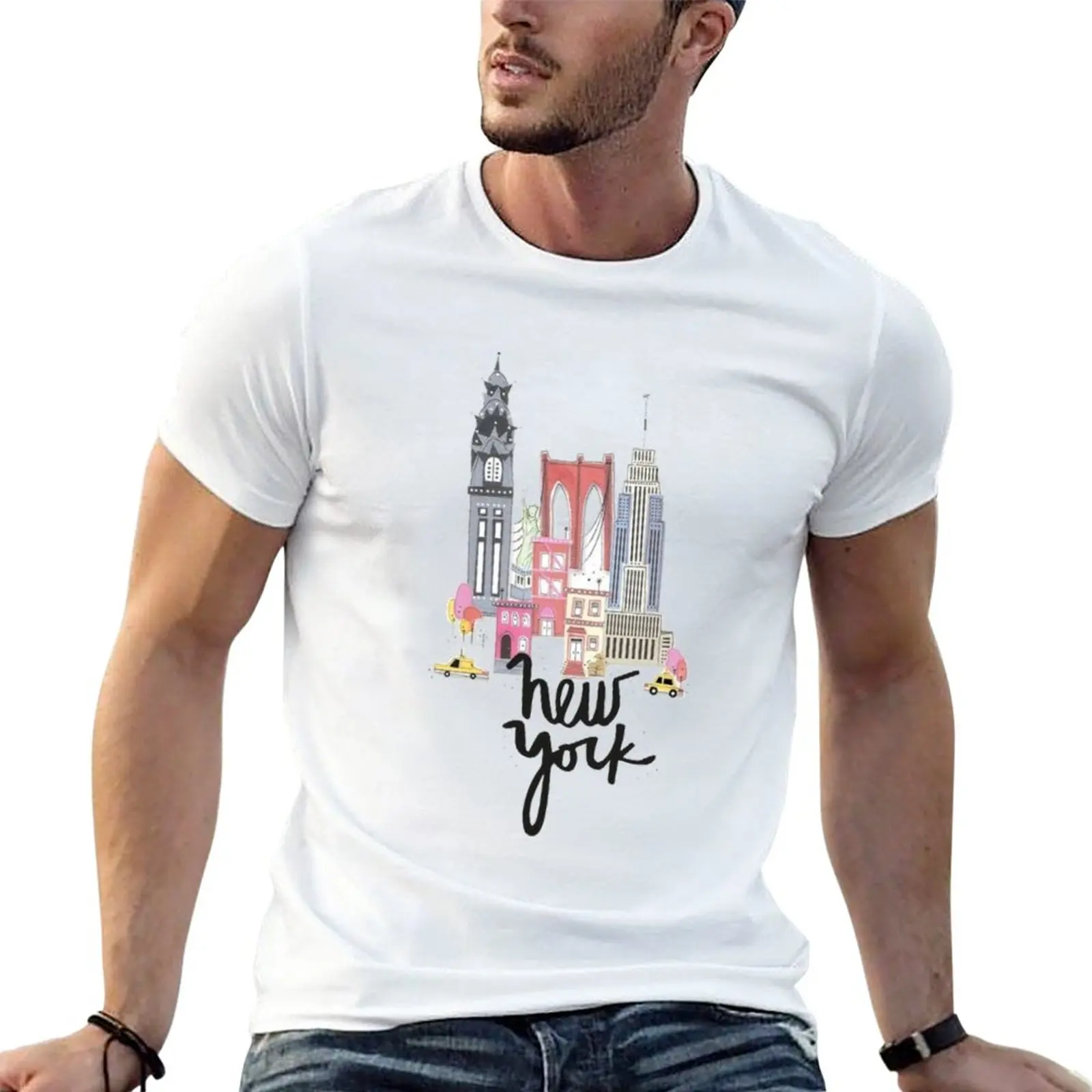 

illustration New york T-Shirt heavyweight t shirts oversized t shirts men graphic t shirts