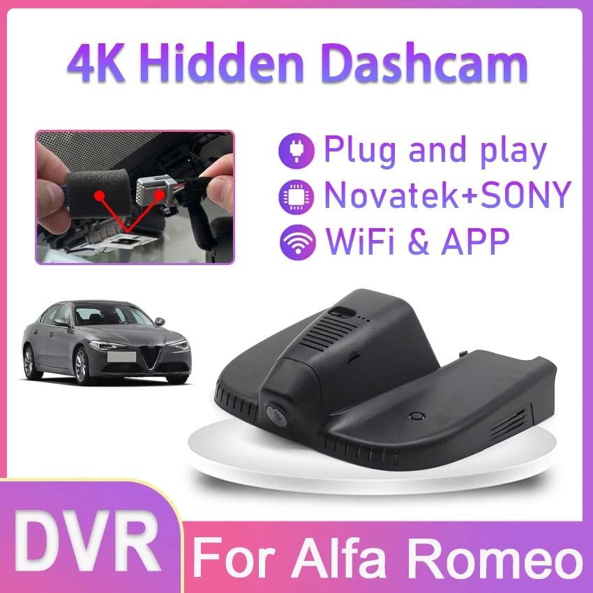 Videocamera Nascosta Per Auto Dvr Dash Cam Videoregistratore Per Alfa Romeo Giulia Quadrifoglio Gta Veloce Per Alfa Romeo Stelvio Quadrifoglio