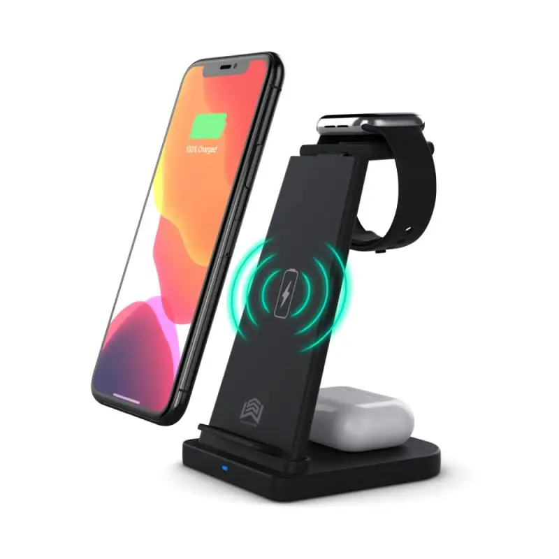 

3 In1 Charger Fast Charging Station For Earphone Smartwatch Wireless Charger Detachable 15w