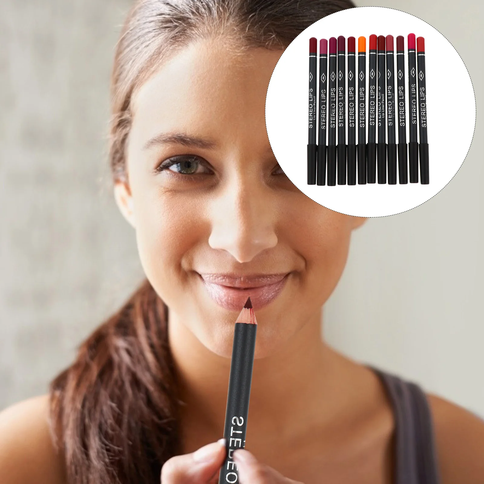 

12 Pcs Lip Liner Waterproof Makeup Accessory Pencil An Fittings Set Female Wood