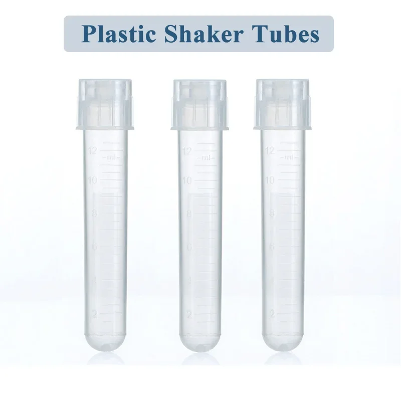 12ML BKMAMLAB Plastic Shaker Tubes Two-section Tube Cap EO Sterilization PP Material High Transparency Centrifuge Tube