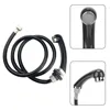 Shower faucet Black Shower Head Hose Suitable For Hair Salon Non-pressurized Nozzle bathtub faucets 15cm Pipe 117cm Alloy ABS 6