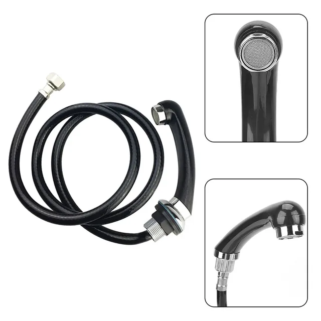 Shower faucet Black Shower Head Hose Suitable For Hair Salon Non-pressurized Nozzle bathtub faucets 15cm Pipe 117cm Alloy ABS 6