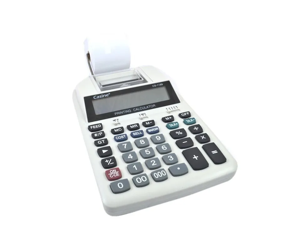 Electronic calculator 12 digit printer 