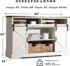 Farmhouse Coffee Bar Cabinet - Sliding Barn Door Kitchen Sideboard Buffet Storage Cabinet 2