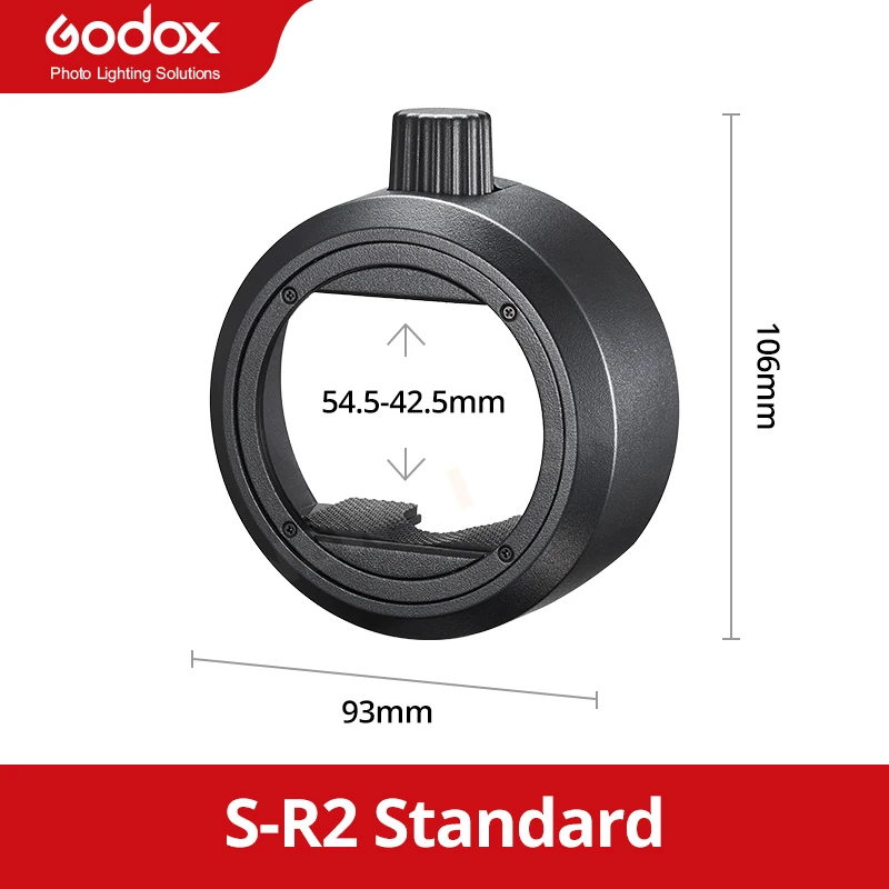 Godox Round Head Accessories Adapter Godox S-R2 Suit for V860II AD200PROII TT685 TT600 Series Canon Nikon Flash Install AK-R1