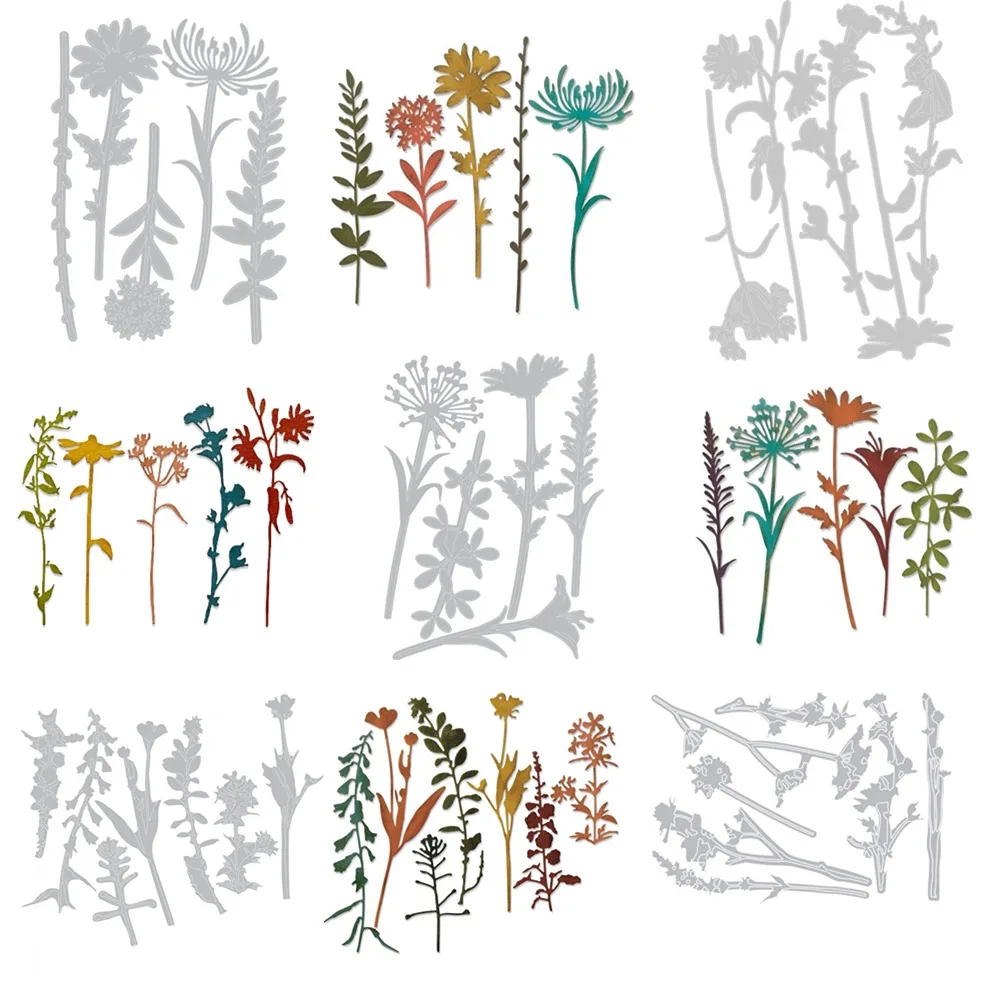 

Новинка серия цветов и трав металлические Вырубные штампы для рукоделия вырезанные трафареты изготовитель фотоальбом шаблон Lalalandcrafts
