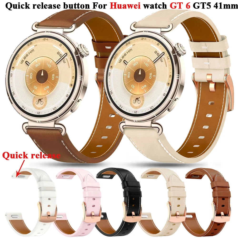 Premium Leather Watch Straps with Quick Release Button - 18mm Band