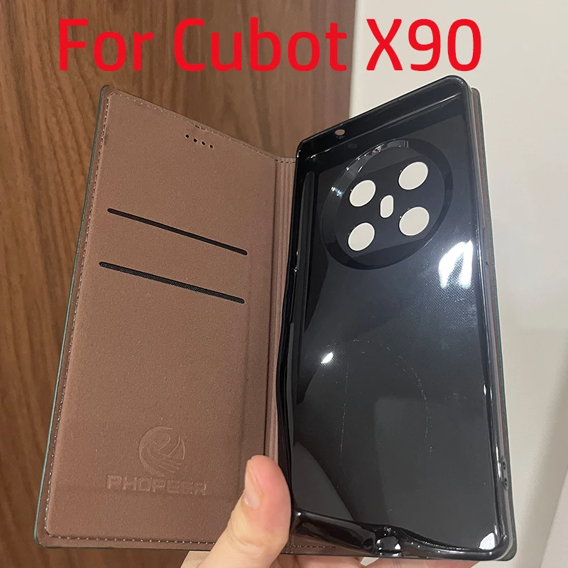 Magnet Genuine Leather Flip Wallet Phone Case Cover