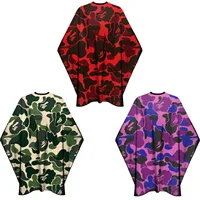 Barbershop Camouflage Salon Gown Adjustable With Snaps Waterproof Hairdressing Apron Antistatic Hairdresser Capes Barber Tools 1