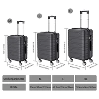 Roshanda ensemble de valises 3 pièces, balances à bagages, serrure TSA, valise de voyage légère en ABS à coque rigide, ensembles de bagages à main Trolley 6