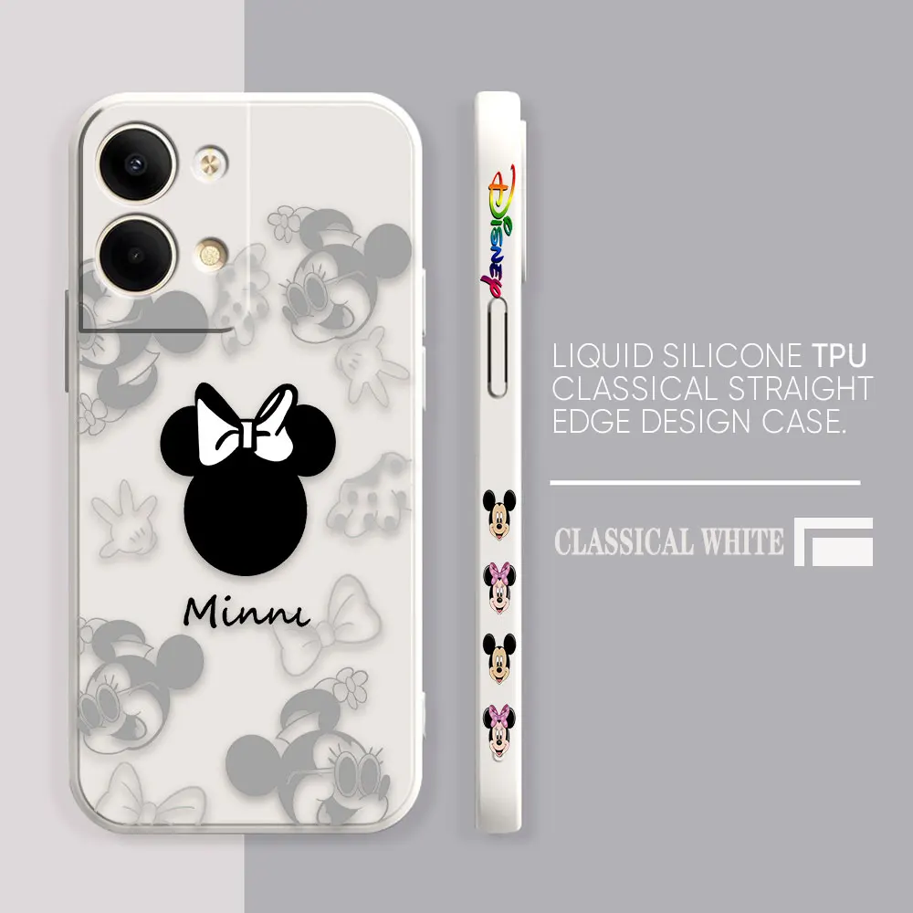 thumbnail image 1 of Case For OPPO RENO 8 7 9 6 7SE 5 4 4SE 4 3 4G 5G PRO PLUS Colour Simple Liquid Silicone Case Anime Cute Mickey Minnie Mouse, 1 of 5