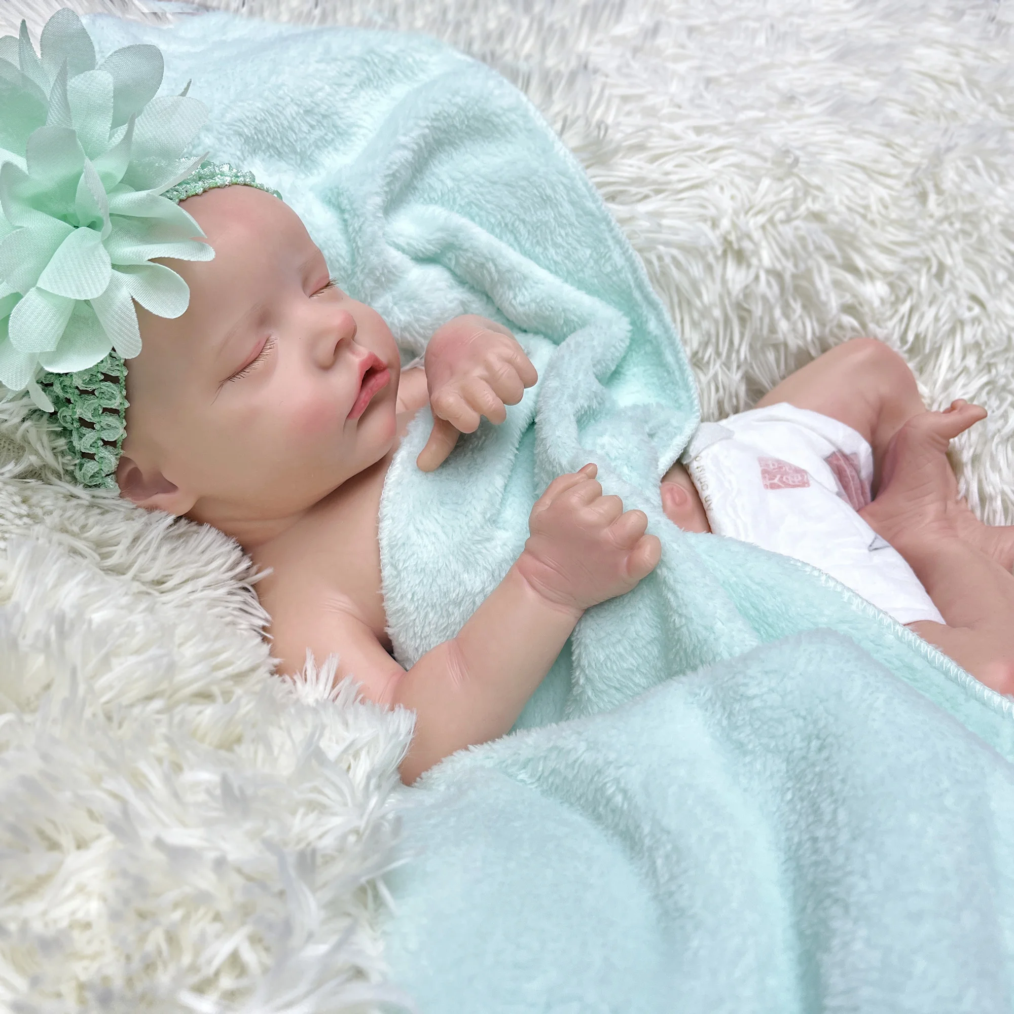 45Cm Twins B Full Body Solid Silicone Reborn Dolls Dipinto Realistico Bebe Reborn Doll Handmade Reborn Silicona Cuerpo Completo