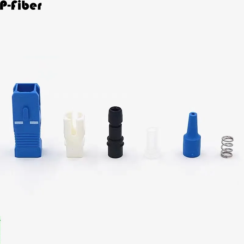 SC 광섬유 커넥터 키트, 패치 코드 부품 Ftth 액세서리 세라믹 페룰 SM, SC/APC, 파란색 녹색, 200 개, 0.9mm