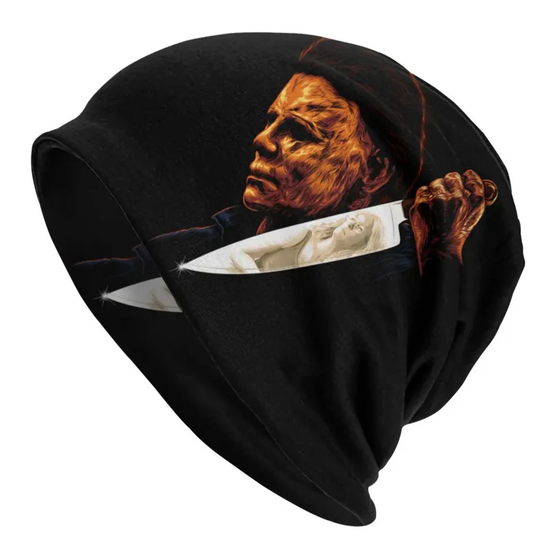 

Scary Michael Myers Bonnet Femme Hop Knitting Hat For Women Men Autumn Winter Warm Halloween Horror Film Beanies Caps