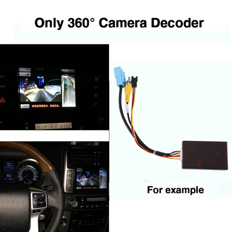 

Car LVDS To CVBS Cable 360 Panoramic Reversing Camera Decoder Canbus Box For Toyota Prado Land Cruiser 150 Parts Kits