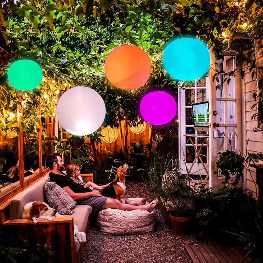 Rgb Color Changing Ball Led Ball Solar Powered with Remote Control for Swimming Pool Parties 16 Colors Led Waterproof