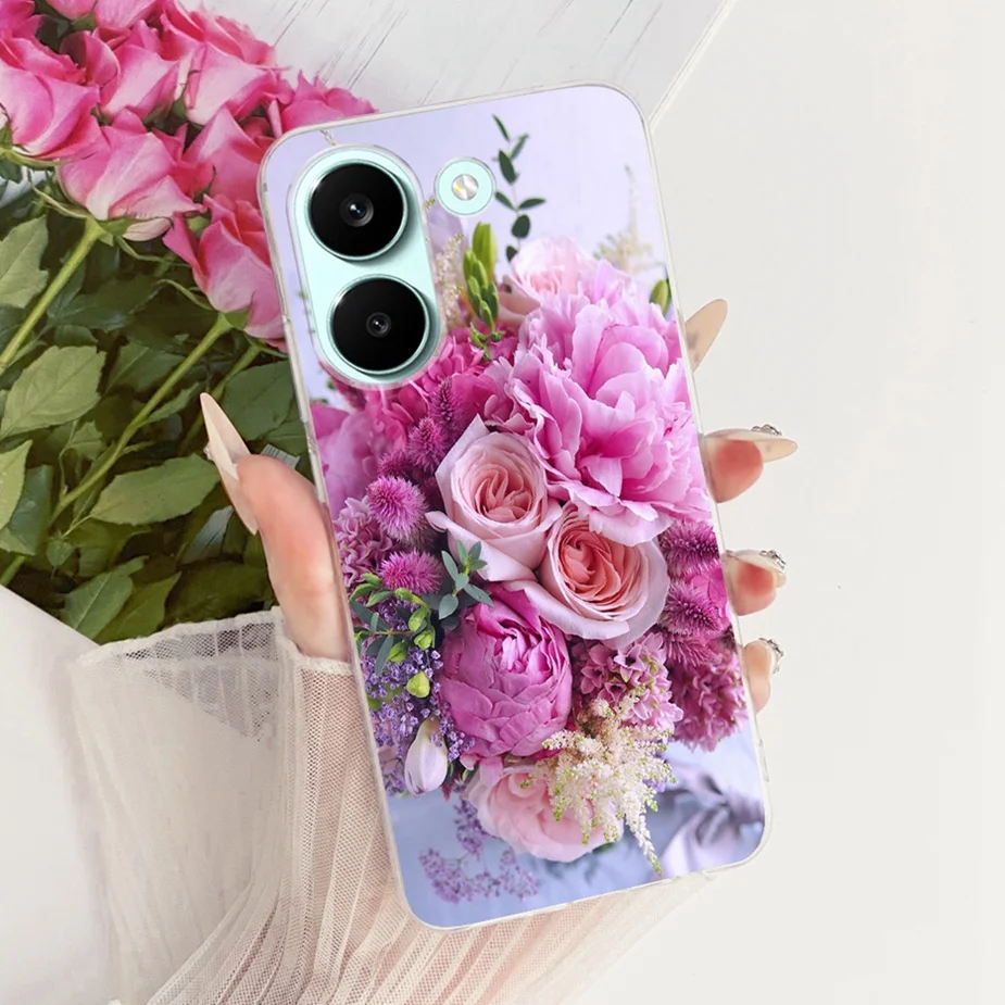 Colorful Flowers Painted Soft Slim Phone Case Cover