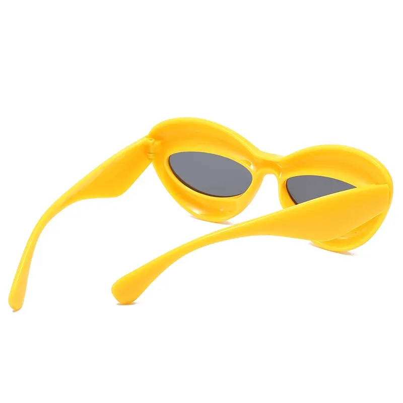 Lunettes de soleil à lèvres Sexy couleur bonbon Unique pour femmes nouvelle marque jaune bleu dégradé lunettes de soleil hommes Hip Hop nuances_voghion.com