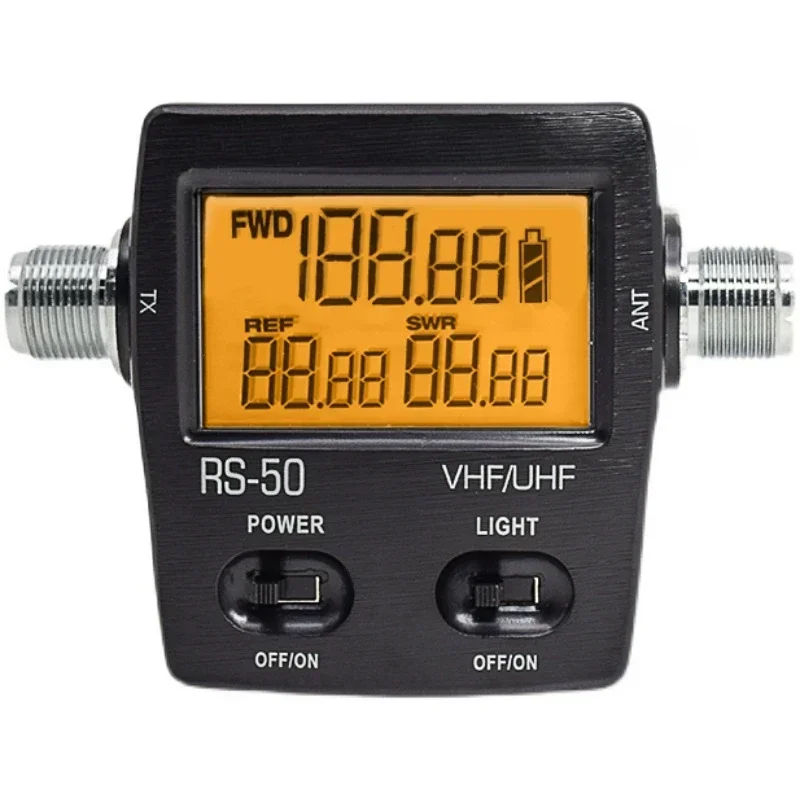 새로운 RS-50 정재파 측정기 전력계 UV 이중 세그먼트 LCD 디지털 디스플레이 120W 전력