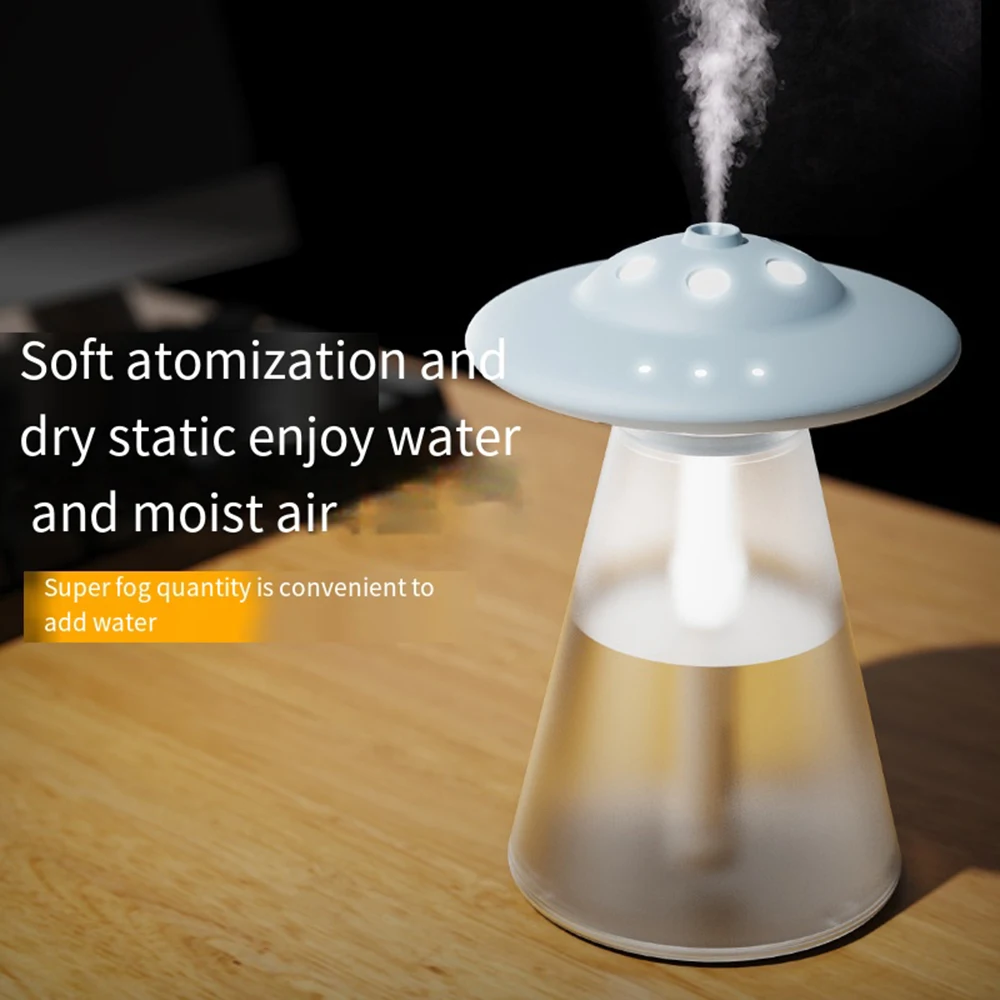 

800ML USB Wireless UFO Air Humidifier Essential Oil Diffuser Rechargeable Portable Perfume Aroma Mist Spayer for Car Home Plants