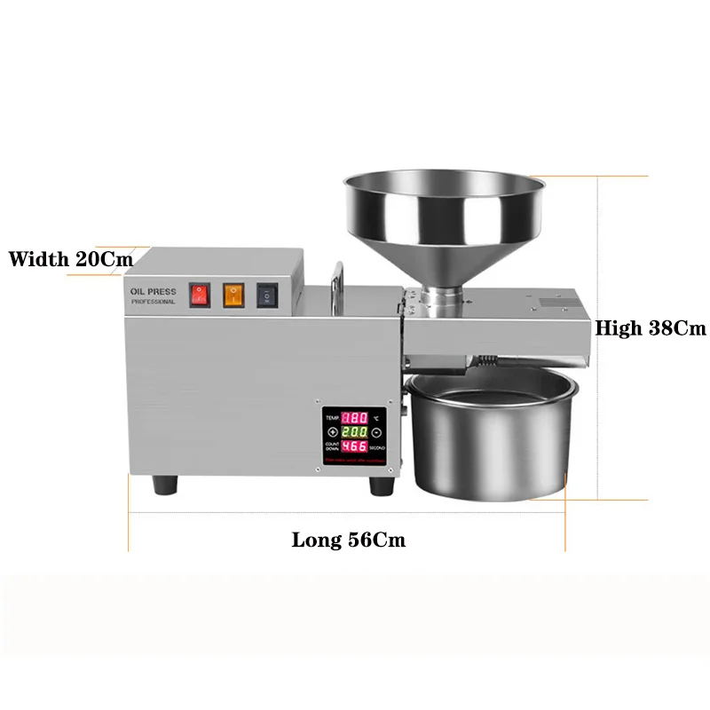 DEAROK-S9S Oil Press Stainless Steel Automatic Cold Press Oil Press Peanut Coconut Kernel Olive Kernel Oil Press 110V/220V 5