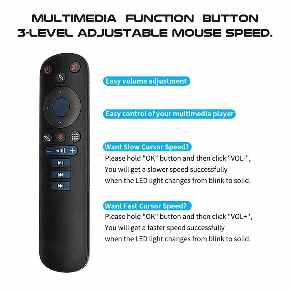 

TV Voice Remote Control Wireless PC Gamepad Replacement Controlling