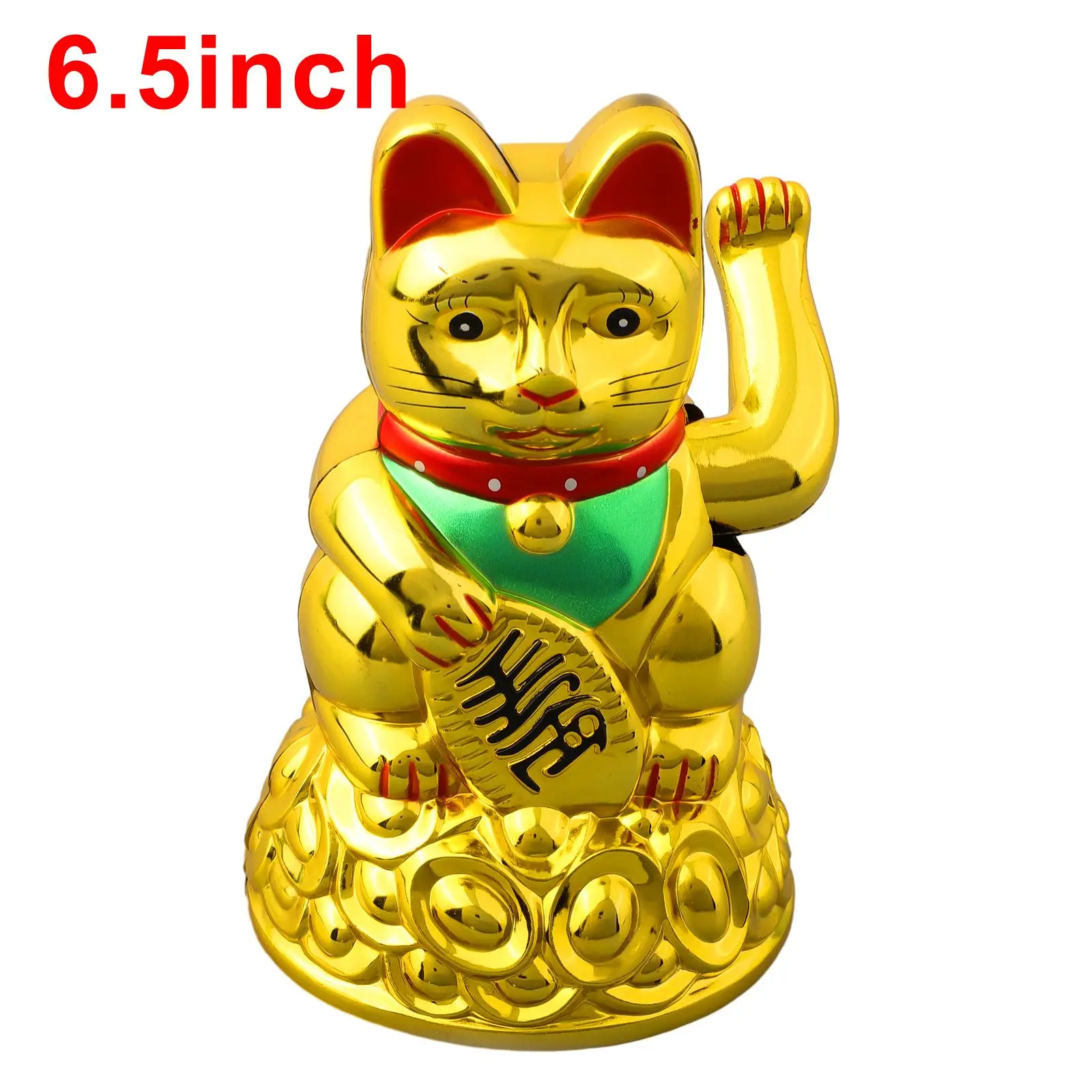 Glückliche Katze, winkender Handbarren, der Maneki Neko Glück winkt, 11,4–6,5 cm, Heimbüro, Auto, Dekoration, Heimdekoration, Geburtstagsgeschenke – Detail 6