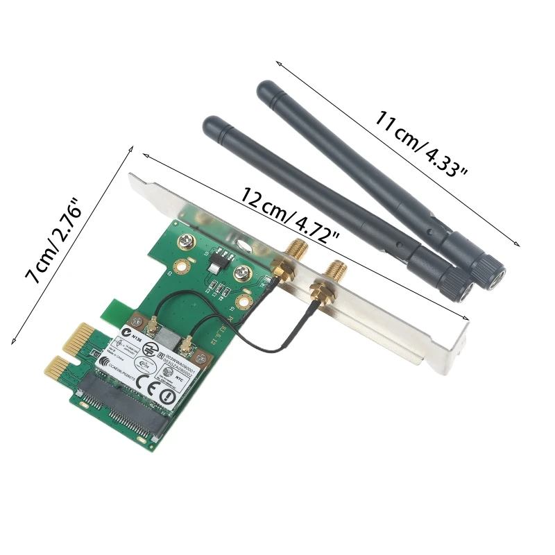 Pcie Wifi Cartão para Placa de Rede sem Fio de Banda Dupla do pc 2.4ghz e 5.8ghz para o Apoio 24bb Streaming do Jogo Bcm94325 - Imagem 2