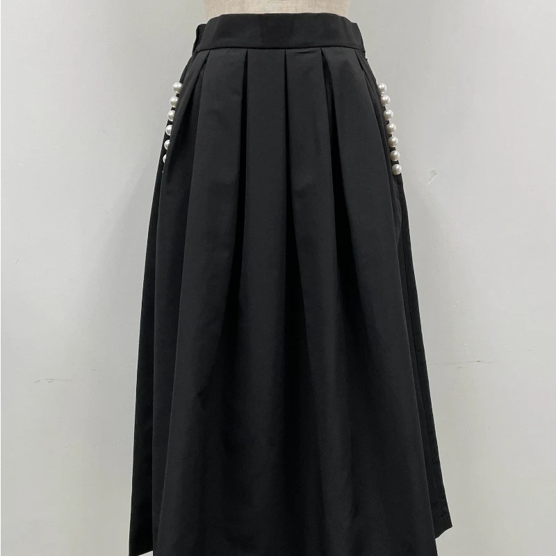 Vintage Long Skirt Pleated Line Pleated Long Skirt Japan Vintage
